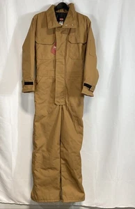 Red Kap NWT Brown Duck Insulated Blended Coveralls Work Jumpsuit Men's M Reg - Picture 1 of 6
