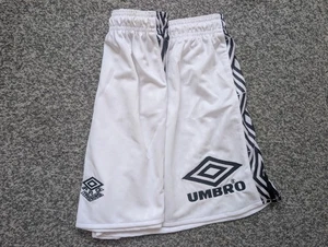 Vintage Umbro Shorts Herren 36 weiß Pro Training Fußball Soccer 90er glänzend - Bild 1 von 16