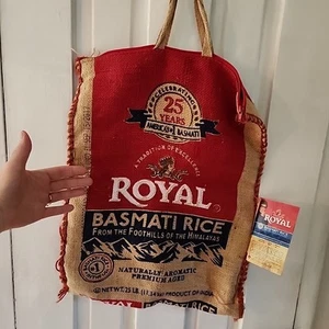 Bolsa de arroz Royal Burlap Basmati 25 lb asas cremallera 25 aniversario bolsa vacía - Imagen 1 de 12