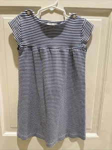 Vestido a rayas azul y blanco Olive + Juice para niña talla 8-10 (M) - Imagen 1 de 6