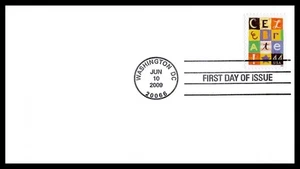 US FDC # 4407 44c Celebrate none  black cancel 2009, 9J958 - Picture 1 of 1