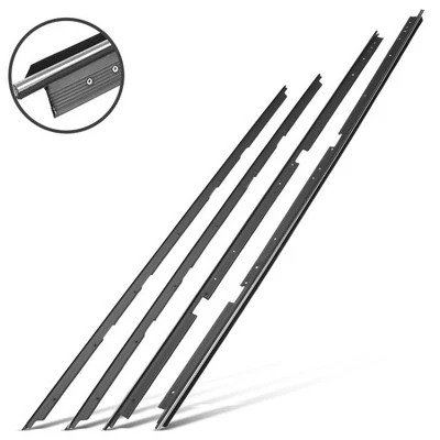 4x Left & Right Door Beltline Window Felt Sweeps for Chevy El Camino GMC 78-87 - Image 1 of 4