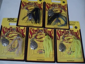 5 - STRIKE KING MINI KING SPINNERBAITS NIP (MIXED COLORS) LOT CC - Picture 1 of 1