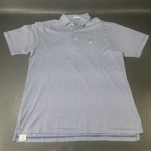 Peter Millar Summer Comfort Men’s Sz M Tree 1892 Golf Polo Shirt Blue Stripes - Picture 1 of 8