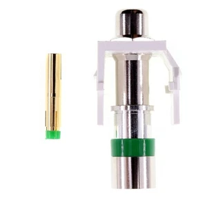 LEVITON 40782-RRW CONNETTORE RCA COMPRESSIONE QUICKPORT, STRISCIA ROSSA, BIANCO - Foto 1 di 4
