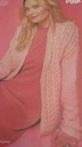 Knitting Pattern Lady's Attractive Cable Cardigan In D.K. Cotton Blend-36-46in. - Picture 1 of 1