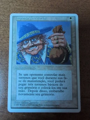 Land Tax MTG Core Set 4th Edition PORTUGUESE Magic The Gathering - Image 1 of 4