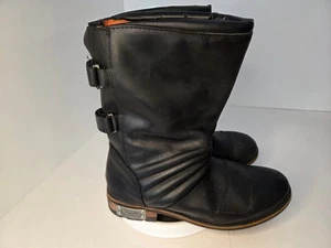 Xelement Stiefel Schwarz Leder Slipper Motorrad Biker 9607 Herren Größe 11 - Bild 1 von 10