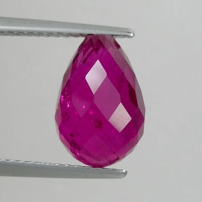 5.12 ct SHIMMERING - LUSTROUS PURPLE PINK - NATURAL RUBELITE  BRIOLETTE 1148  YE - Image 1 of 2