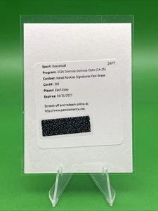 Zach Edey 2024-25 Óptico Automático Fast Break Clasificado Novatos Canje Firmas - Imagen 1 de 2