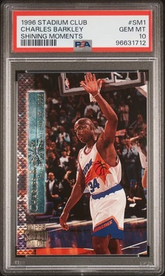 1996 STADIUM CLUB SHINING MOMENTS #SM1 CHARLES BARKLEY PSA 10 - Image 1 of 2