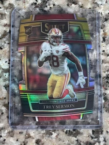 2021 Panini NFL Select DieCut Black/Gold Rookie RC 68 Trey Sermon 49ers - Picture 1 of 1
