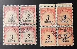 Clarksville, VA Oct 11, 1984 Circular Hand-Stamp Cancel #J91 Blocks of 4 OG MNH - Picture 1 of 2