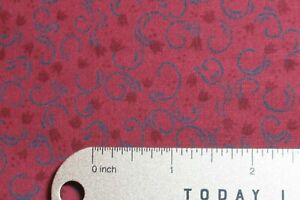 BENARTEX Fabric 100% Cotton YARDAGE ST. NICOLE DESIGNS Christmas Tulip Burgundy 