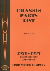 1928 29 30 31 32 33 34 35 36 37 Ford lista de piezas de chasis - coches y camiones - Imagen 1 de 1