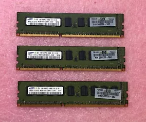 3 X 1GB SAMSUNG PC3-10600U DDR3 1333 ECC MEMORY M391B2873EH1-CH9 - 3GB TOTAL - Picture 1 of 2