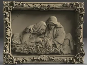 STL 3D Modell WEIHNACHTEN JESUS 3 für CNC Router 3D Drucker Graveur Aspire - Bild 1 von 1