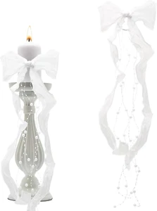 Tropfschutz Taufkerze Tropfschutz Kommunionkerze Organza Tropfenfänger für Kerze - Bild 1 von 7
