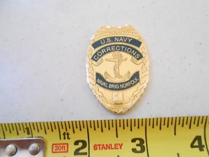RARE NAVY CORRECTIONS NAVAL BRIG NORFOLK CPO USN CHIEF MILITARY CHALLENGE COIN - Picture 1 of 5