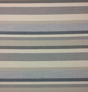 BALLARD DESIGNS BURTON STRIPE GRAY SAND SUNBRELLA OUTDOOR FABRIC 2.5 YARDS 54"W - Picture 1 of 4