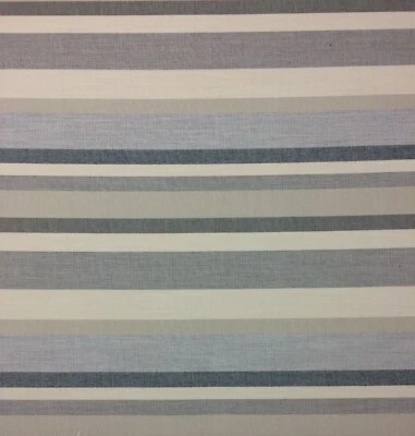 BALLARD DESIGNS BURTON STRIPE GRAY SAND SUNBRELLA OUTDOOR INDOOR FABRIC BTY 54"W - Image 1 of 4