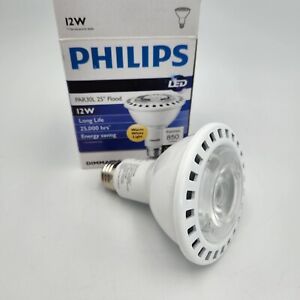 Phillips PAR30L 12W LED 850 Lumens Warm White Dimmable 25º Flood 25000 Hours New