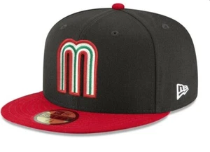 New Era Mexican National Baseball Team Black Red 2Tone Mexico 59FIFTY Fitted Cap - Picture 1 of 6