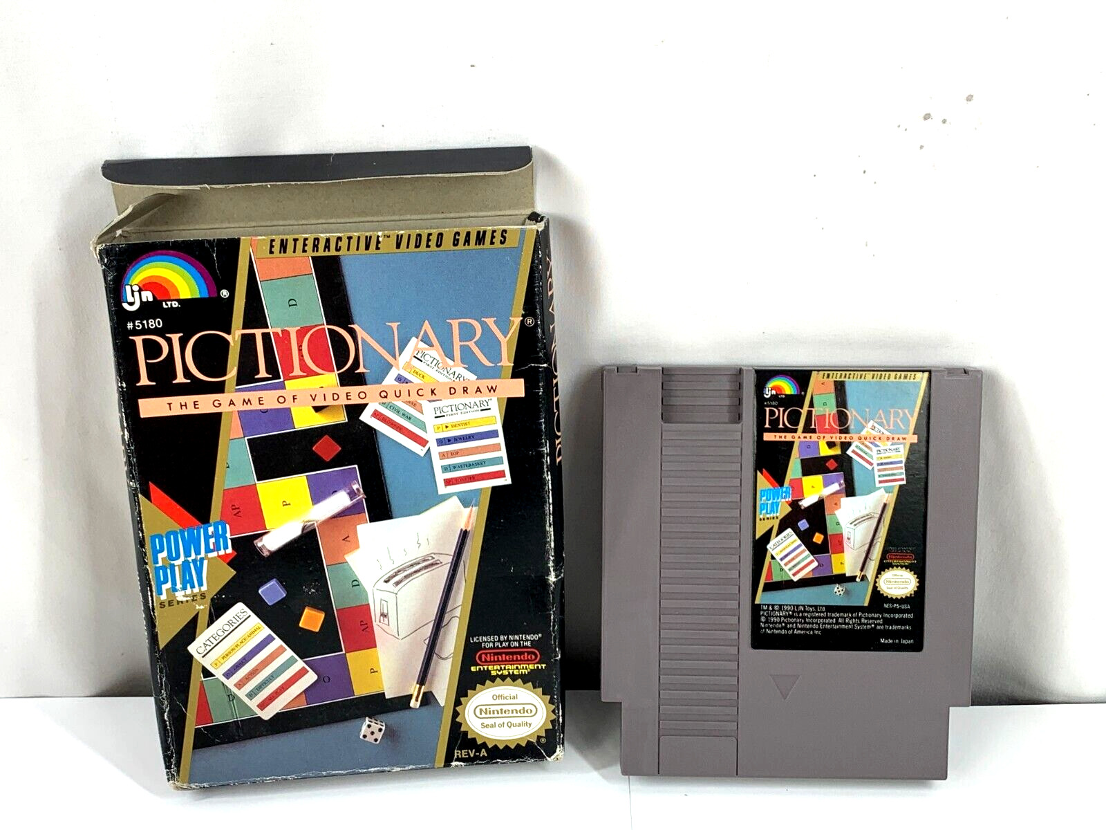 Pictionary (Nintendo Entertainment System, 1990) NES Game in Box