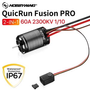 Combo de motor sin escobillas HobbyWing 2EN1 RC 2300KV 60A ESC para 1/10 para coche sobre orugas - Imagen 1 de 14