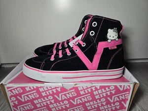 Vans Off The Wall Hello Kitty Canvas/Suede Hi Top Sneakers Shoes - UK Size 5 - Picture 1 of 12