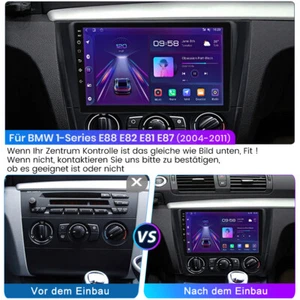 Android 13 Autoradio GPS DAB+ Wifi Navi Für BMW 1er E81 E82 E87 E88 2004-2011 - Bild 1 von 18