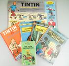 Lot x6 Tintin Books/items - 1990's Paperback Comics + Poster & VHS by Herge