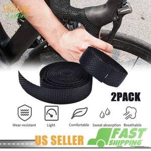 2PCS Bicycle Handlebar Tape Non-slip Silica Eva Road Bike Handle Bar Wrap Straps - Picture 1 of 8