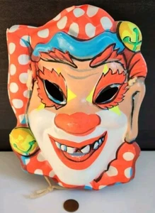 Vintage Scary Crazy Clown Vacuform Halloween Molded Mask 1960'S - 1970'S Rare - Picture 1 of 5