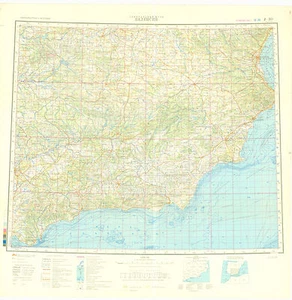Russian Soviet Military Topographic Map - VALENCIA (Spain), 1:1Mio, ed. 1986 - Picture 1 of 5