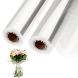 2 Rolls of Clear Cellophane Wrap Roll 35” Wide x 220 Ft Long 3 Mil ThickPlast... - Picture 1 of 6