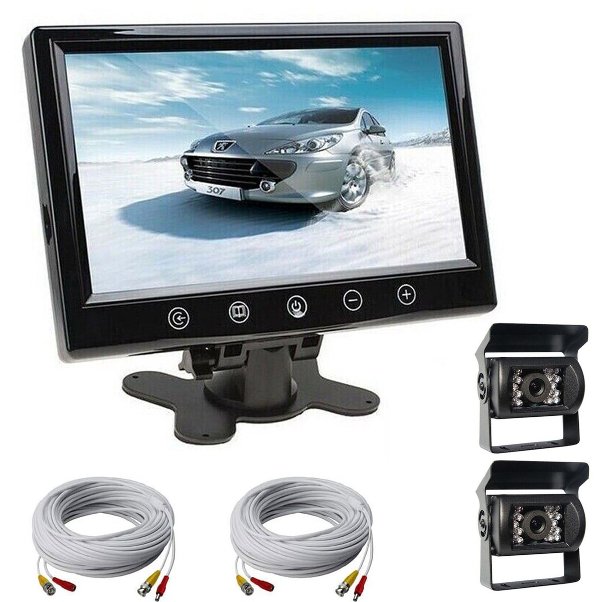 Telecamera Di Retromarcia Auto HD 170&deg; - Visione Notturna Impermeabile Con LED Per Parcheggio Assistito