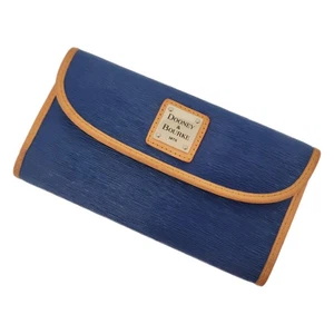 Dooney & Bourke Pebble Grain Continental Clutch Teal Color - Picture 1 of 5