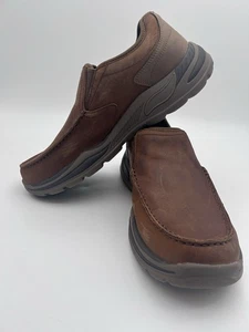 Zapatos Skechers Para Hombres 12 WW Marrón Motley Hust Arch Fit Mocasines Sin Cordones Refrigerados por Aire - Imagen 1 de 7