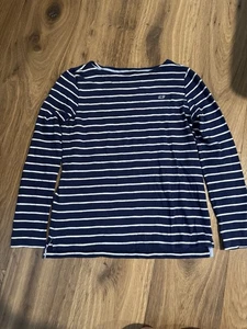 Girls XL Vineyard Vines Navy Striped 3/4 Sleeve Top (fits Womens XS) - Picture 1 of 3