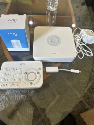 Ring Alarm Home Security Base Station US/motion Detector  & Power Supply/pin Pad - Image 1 of 4