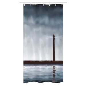 Leuchtturm Schmaler Duschvorhang Marine Life Theme - Bild 1 von 3