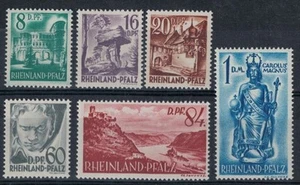 RENANIA PALATINATO (OCC. FRANCESE) 1948 Vedute 6v MNH** - Picture 1 of 1