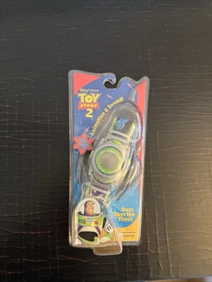 Vintage Disney Toy Story 2  Two Push-Button Watch animated new in box Buzz Foto 1 de 2