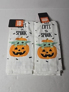 4 Stück BABY YODA Star Wars Handtücher Halloween Mandalorianer Herbst Küche 16x26 - Bild 1 von 5