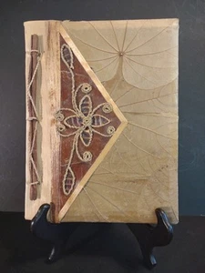 Vintage Leaf, Bark, Fiber Photo Or Journal Book All Natural Very Cool! Unused! - Picture 1 of 20