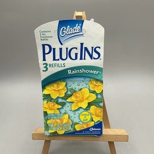 2002 Glade Plugins Scented Air Freshener Gel Refills **RAINSHOWER** 3 Count - Picture 1 of 3