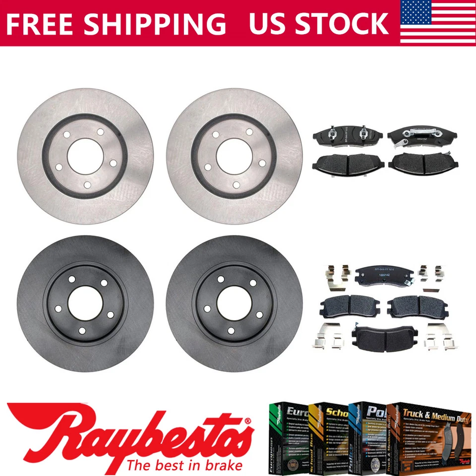 For 1995 Chevrolet Lumina Front Rear Brake Rotors & Metallic Brake Pads - Изображение 1 из 4