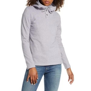 The North Face Fleece-Hoodie Größe Large lila Strickstich Druckknopf Stehkragen - Bild 1 von 12