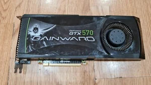 Gainward Nvidia GeForce GTX 570 1.2gb gtx570 GPU Graphics Video Gaming Card - Picture 1 of 12